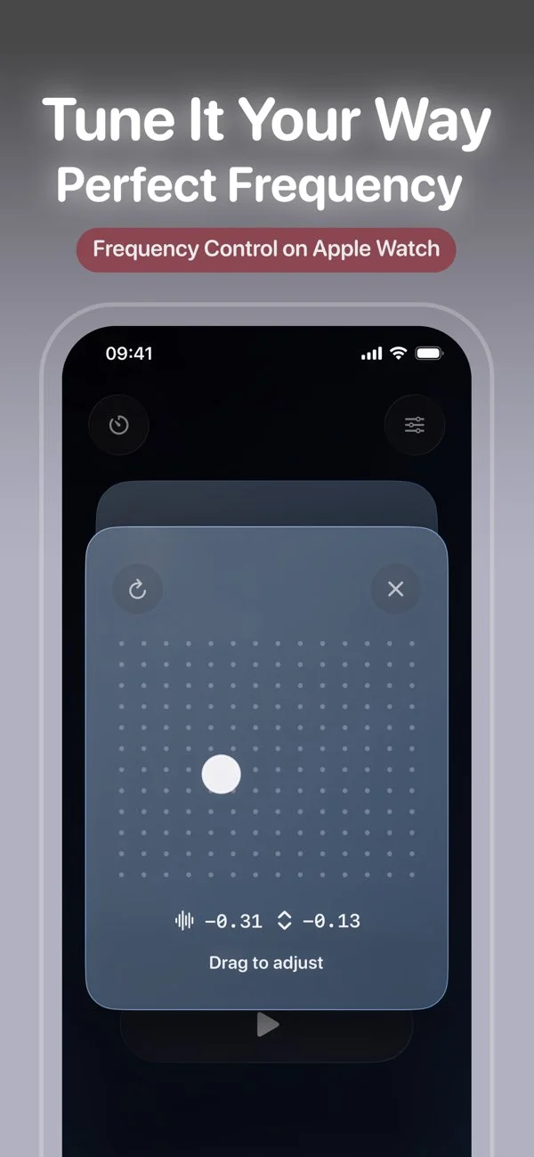 SoundNC App Store image showing a draggable control for adjusting sound.